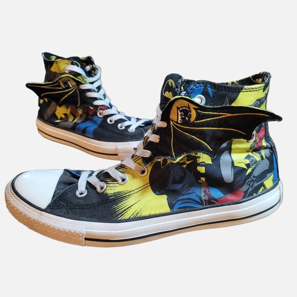 RARE CONVERSE DC Comics Batman and Robin High Tops with Wings - Picture 1 of 13